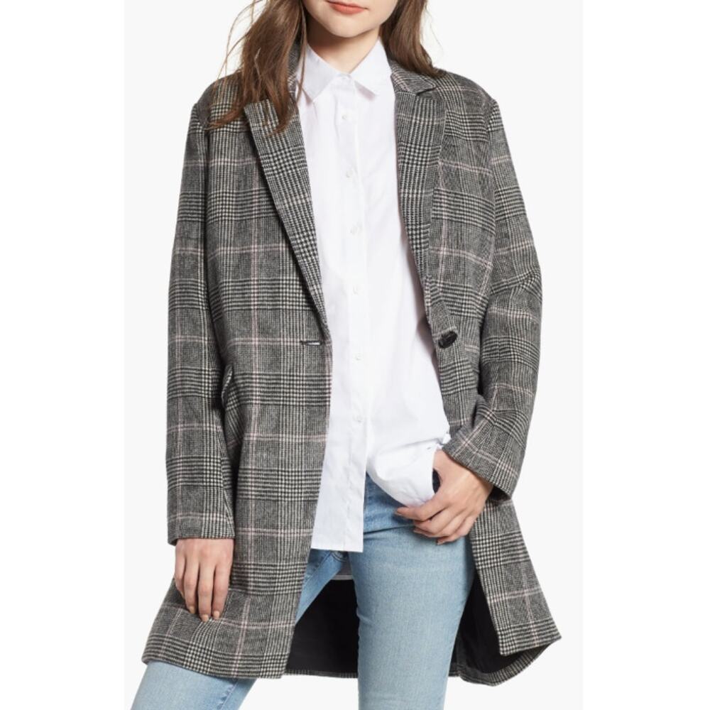 Rails Anders Coat in Charcoal Pink Plaid (Size Sm… - image 2